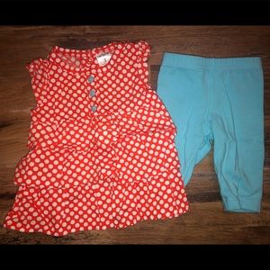 Baby Girl Capri Outfit Size 3 Months